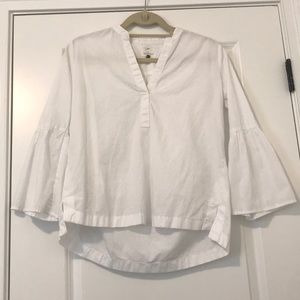 LOFT White Belle Sleeved Professional Top / Blouse